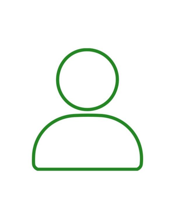 Grünes Platzhalter-Symbol für ein Trainer